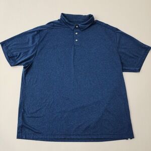 PGA Tour Mens XXL Blue Stripe Performance Golf Polo Shirt Short Sleeve XXL TTG